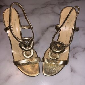 Kate Spade Gold Gladiator Slingbacks 8.5 B